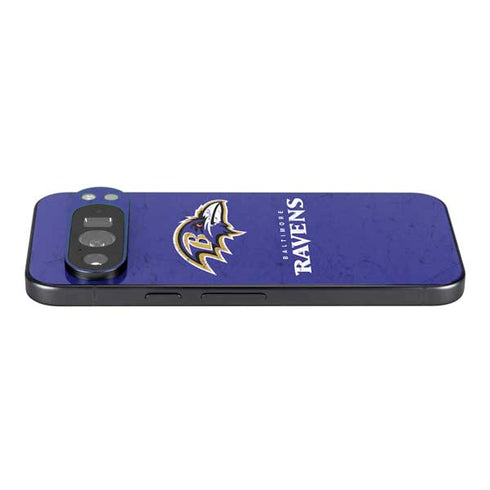 NFL Baltimore Ravens Distressed Pixel 9 Pro XL Skin